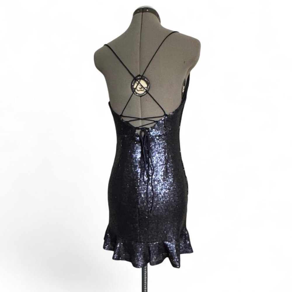 Elegant Sequin Cocktail Mini Dress - Picture 4 of 10